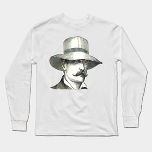 Man with Panama hat Long Sleeve T-Shirt